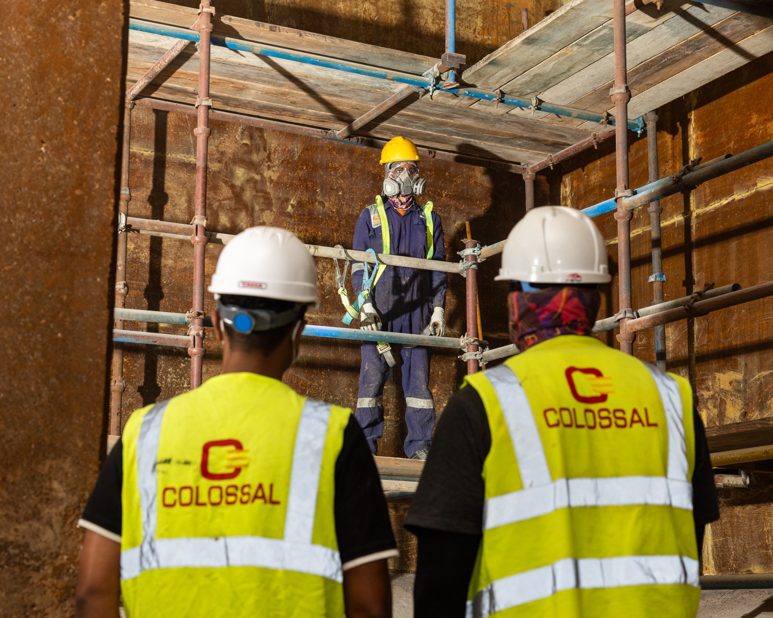 Industrial equipment prepared for protective coating